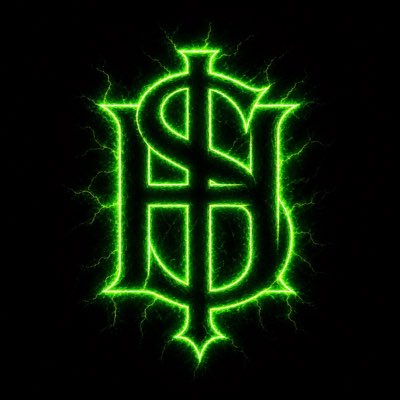 Neon green $HUMN monogram logo